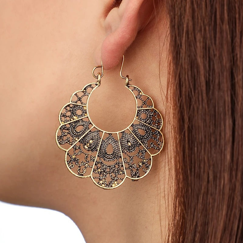 Bohemian Sun – Intricate Statement Earrings - Dazzle Jewelry